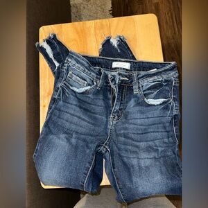 Kan Kan Dark Blue Ankle Skinny Jeans